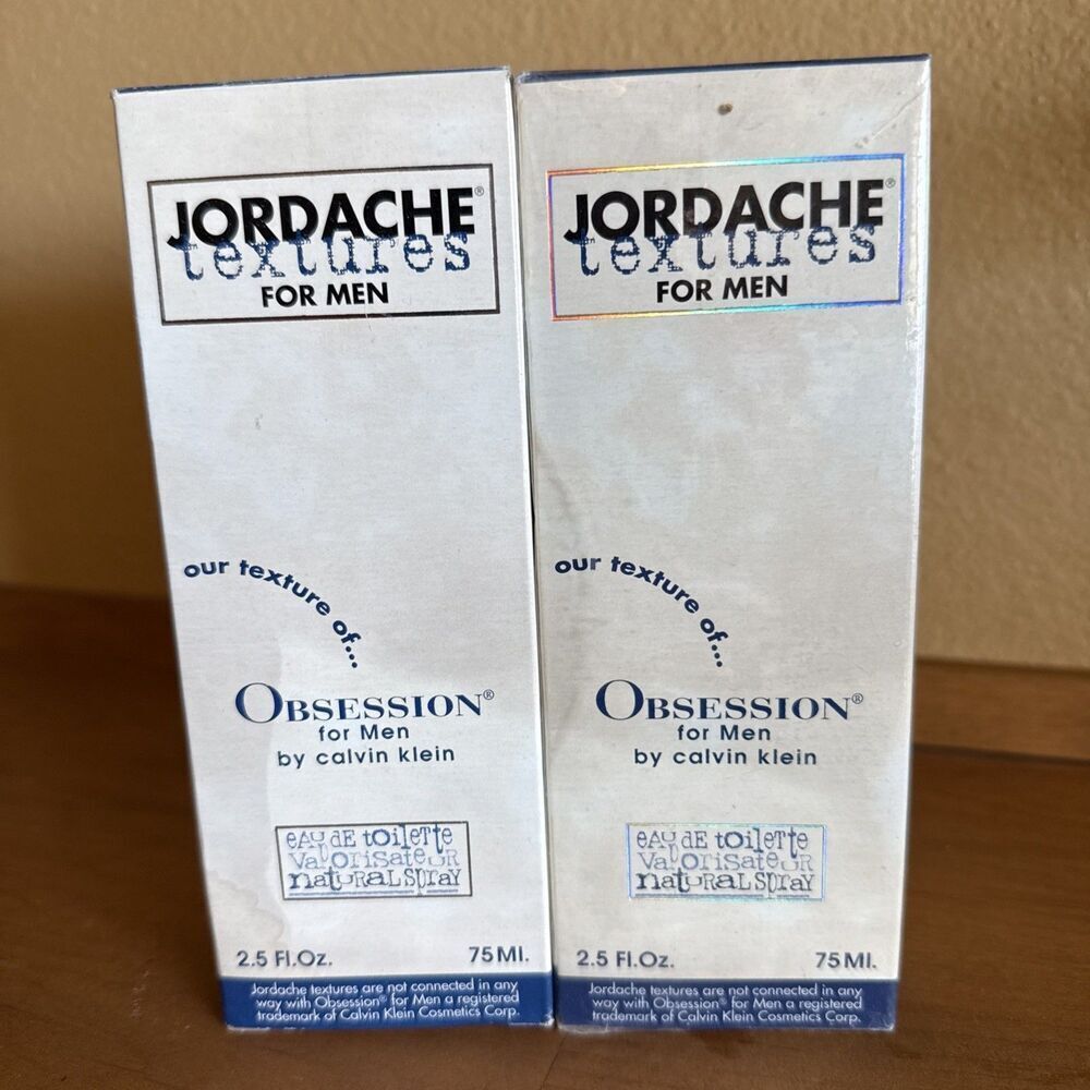 JORDACHE TEXTURES For Men  Obsession By Calvin Klein Cologne 2.5 Fl. Oz.